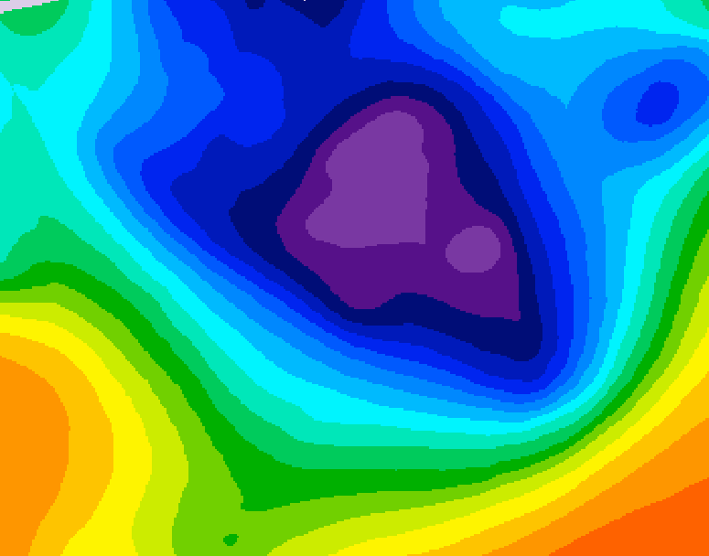 GDPS 500 millibar geopotential height 120 hour forecast chart for Canada based on 2025/11/30 0000Z data