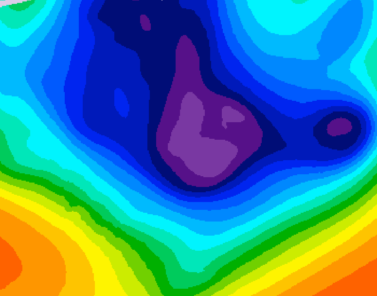 GDPS 500 millibar geopotential height 144 hour forecast chart for Canada based on 2025/11/30 0000Z data