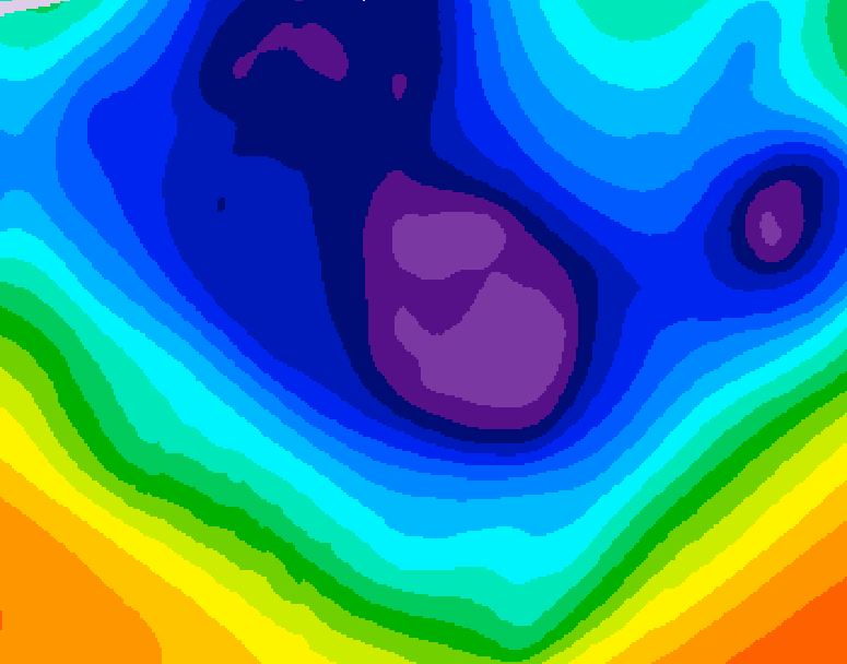 GDPS 500 millibar geopotential height 156 hour forecast chart for Canada based on 2025/11/30 0000Z data