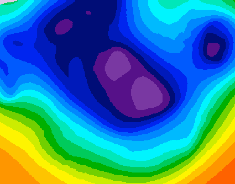 GDPS 500 millibar geopotential height 168 hour forecast chart for Canada based on 2025/11/30 0000Z data