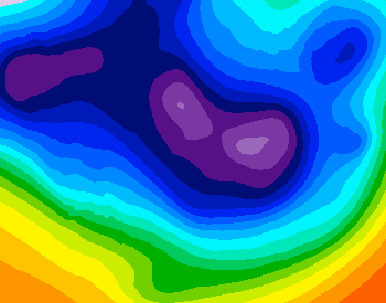 GDPS 500 millibar geopotential height 186 hour forecast chart for Canada based on 2025/11/30 0000Z data