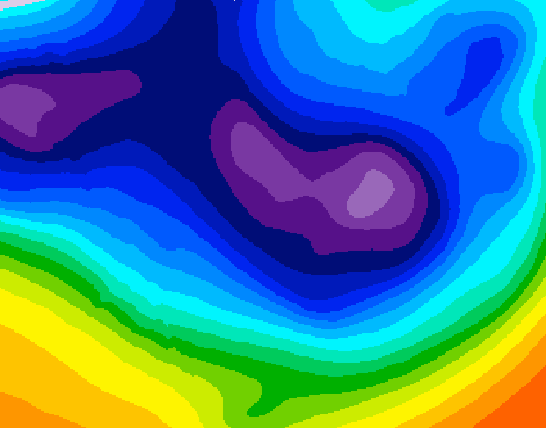 GDPS 500 millibar geopotential height 192 hour forecast chart for Canada based on 2025/11/30 0000Z data