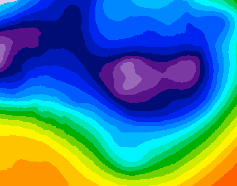 GDPS 500 millibar geopotential height 216 hour forecast chart for Canada based on 2025/11/30 0000Z data
