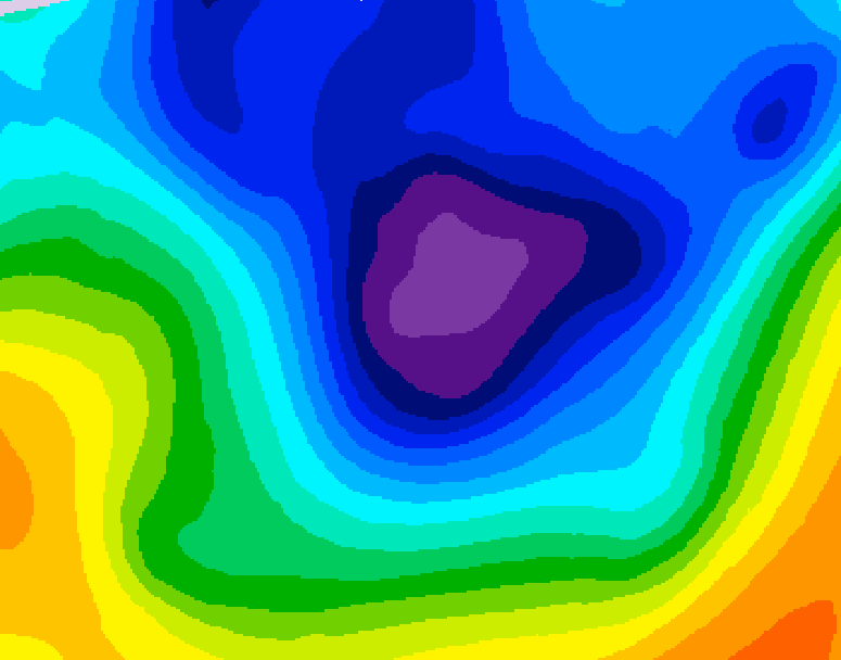 GDPS 500 millibar geopotential height 066 hour forecast chart for Canada based on 2025/11/30 1200Z data