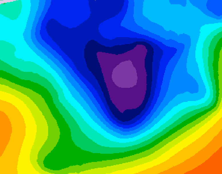 GDPS 500 millibar geopotential height 084 hour forecast chart for Canada based on 2025/11/30 1200Z data