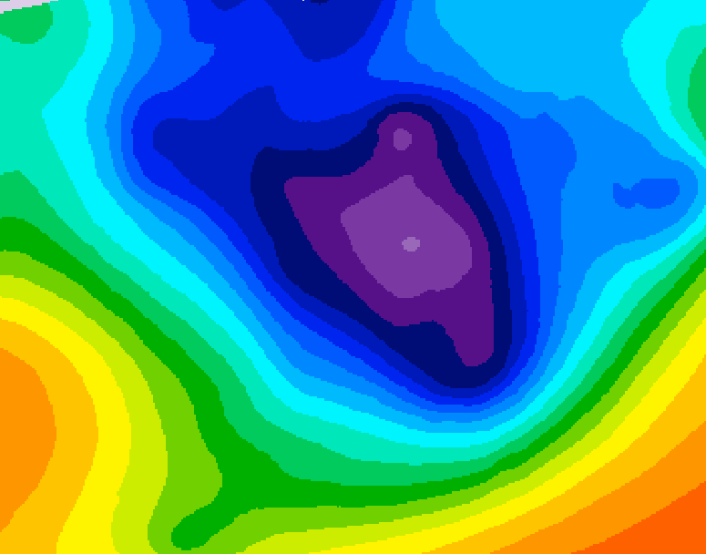 GDPS 500 millibar geopotential height 096 hour forecast chart for Canada based on 2025/11/30 1200Z data
