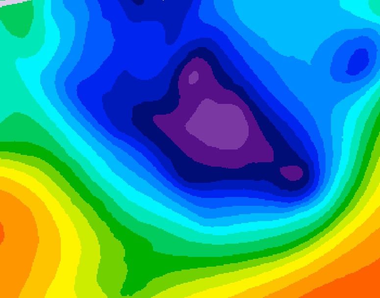 GDPS 500 millibar geopotential height 108 hour forecast chart for Canada based on 2025/11/30 1200Z data
