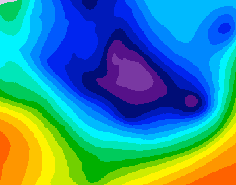 GDPS 500 millibar geopotential height 114 hour forecast chart for Canada based on 2025/11/30 1200Z data