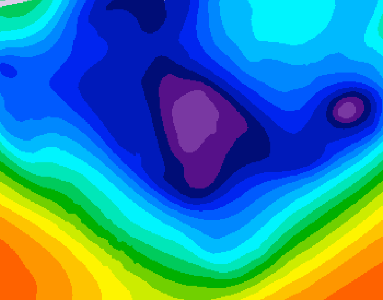 GDPS 500 millibar geopotential height 138 hour forecast chart for Canada based on 2025/11/30 1200Z data