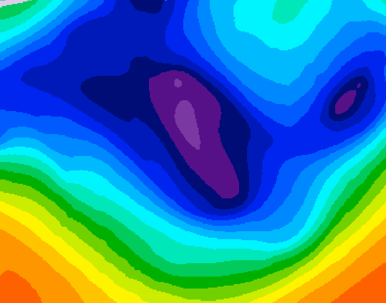 GDPS 500 millibar geopotential height 150 hour forecast chart for Canada based on 2025/11/30 1200Z data