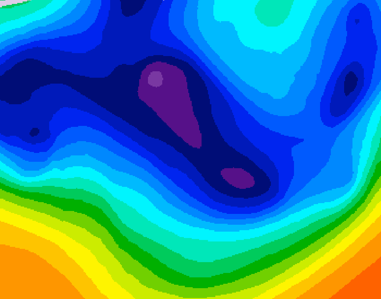 GDPS 500 millibar geopotential height 162 hour forecast chart for Canada based on 2025/11/30 1200Z data