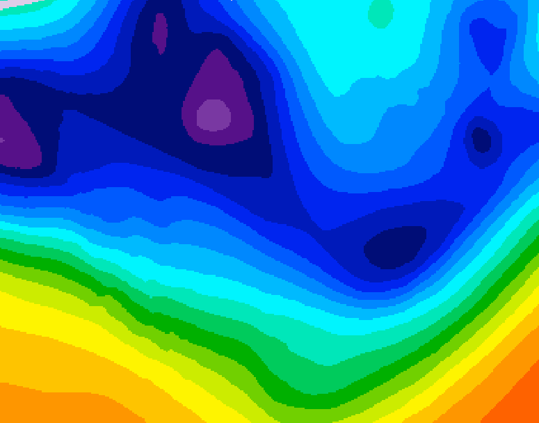GDPS 500 millibar geopotential height 180 hour forecast chart for Canada based on 2025/11/30 1200Z data