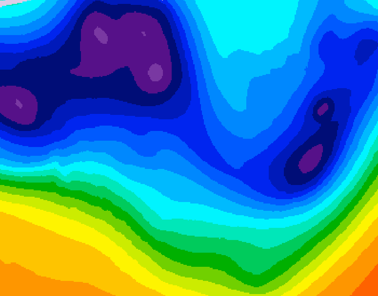 GDPS 500 millibar geopotential height 192 hour forecast chart for Canada based on 2025/11/30 1200Z data