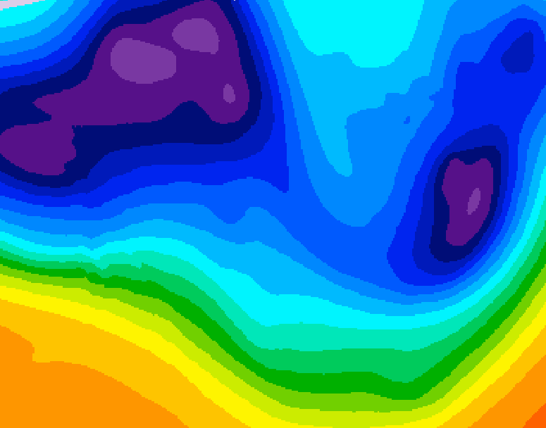 GDPS 500 millibar geopotential height 198 hour forecast chart for Canada based on 2025/11/30 1200Z data