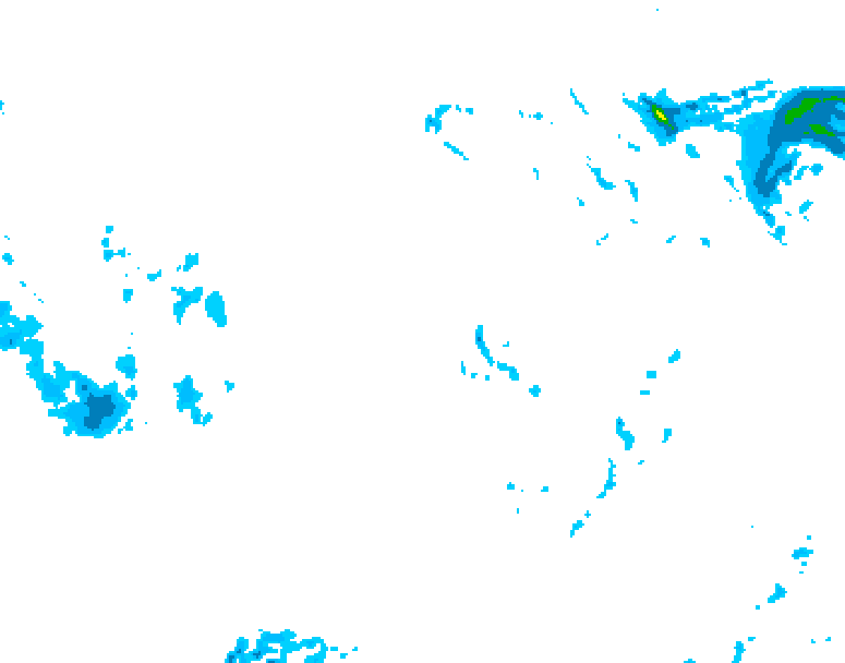 GDPS precipitation 108 hour forecast chart for Canada based on 2025/11/30 0000Z data