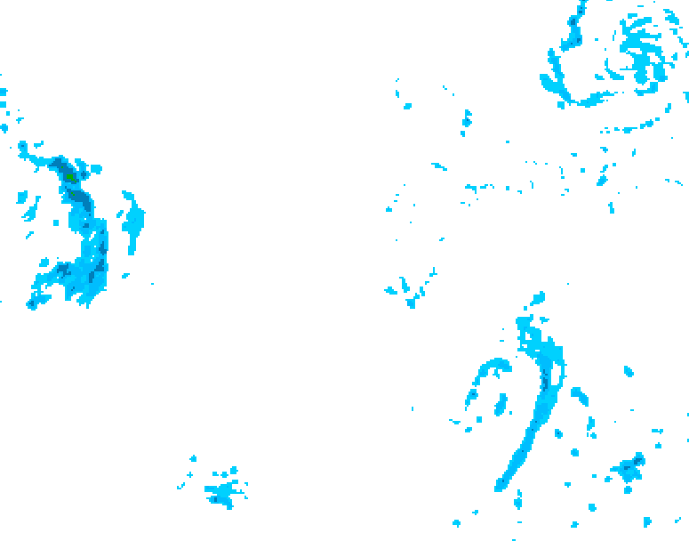 GDPS precipitation 012 hour forecast chart for Canada based on 2025/11/30 1200Z data