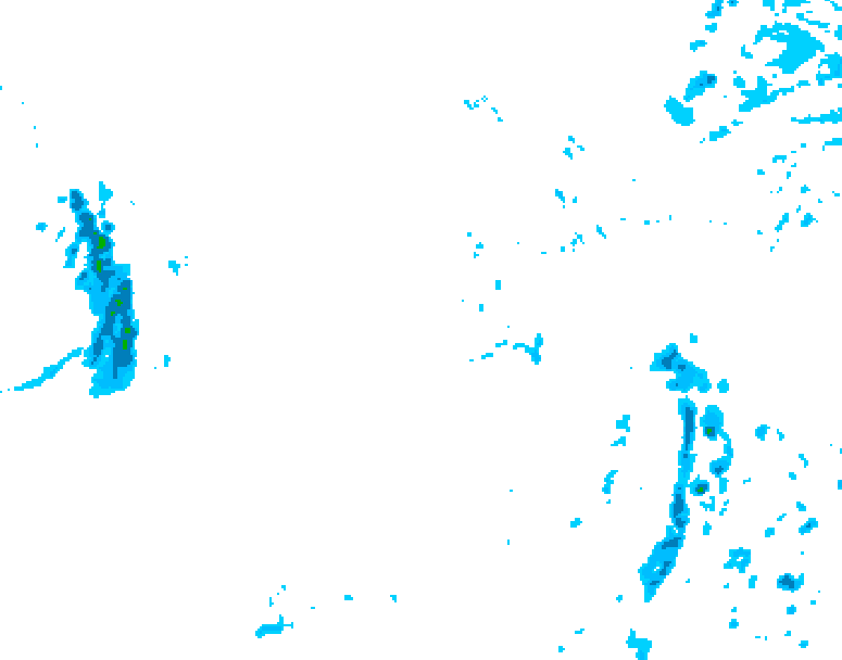 GDPS precipitation 018 hour forecast chart for Canada based on 2025/11/30 1200Z data