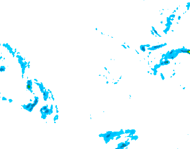 GDPS precipitation 126 hour forecast chart for Canada based on 2025/11/30 1200Z data