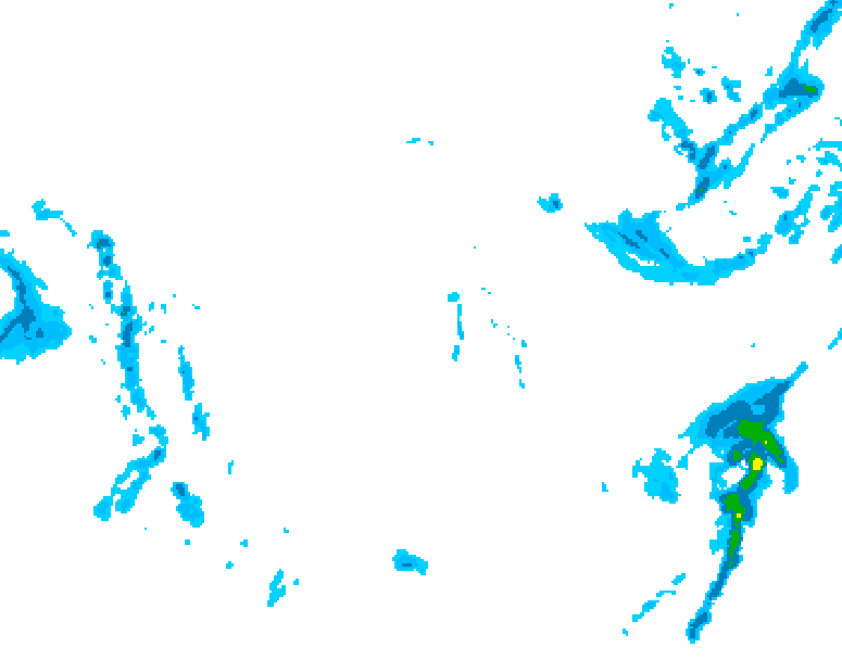 GDPS precipitation 150 hour forecast chart for Canada based on 2025/11/30 1200Z data