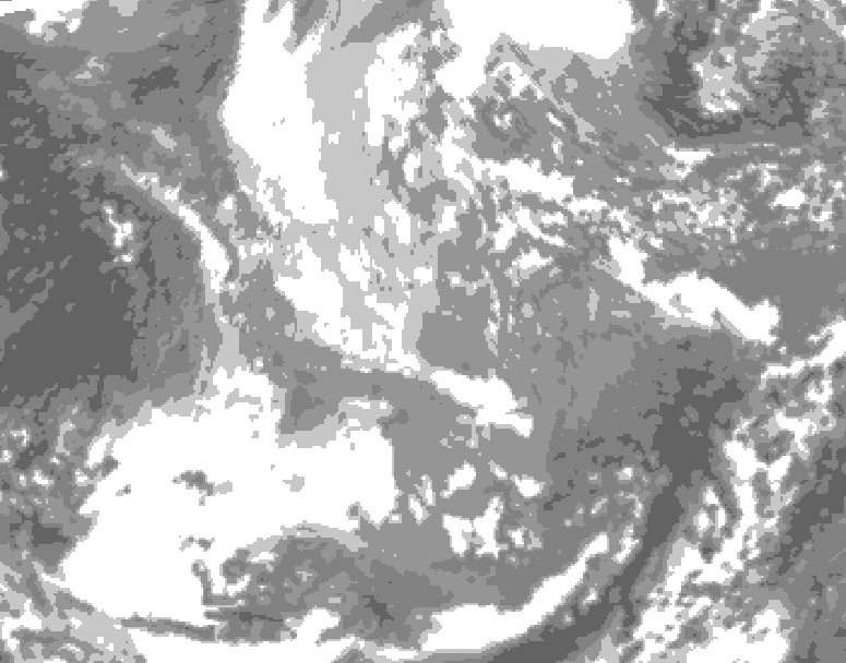 GDPS total cloud 024 hour forecast chart for Canada based on 2025/11/30 0000Z data
