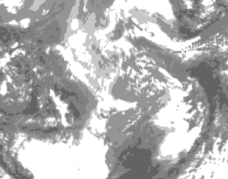 GDPS total cloud 048 hour forecast chart for Canada based on 2025/11/30 0000Z data