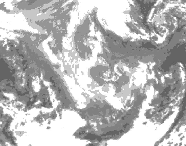 GDPS total cloud 186 hour forecast chart for Canada based on 2025/11/30 0000Z data