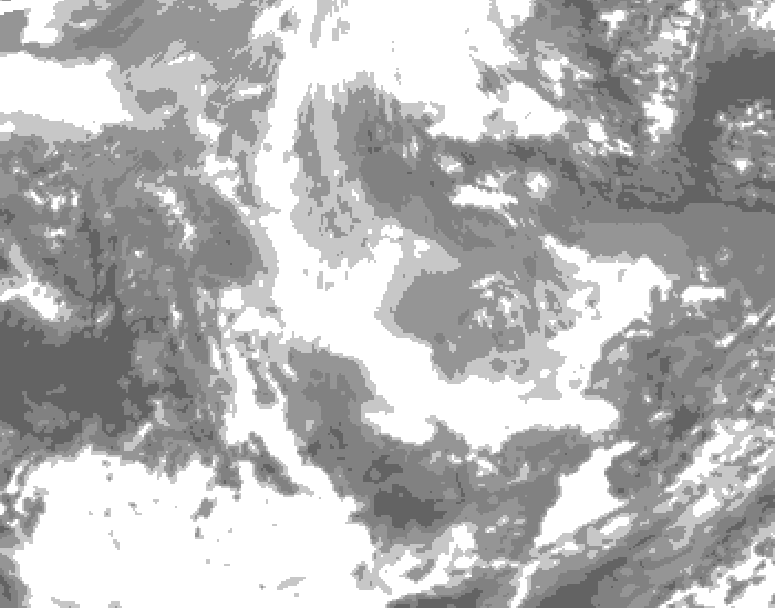 GDPS total cloud 204 hour forecast chart for Canada based on 2025/11/30 0000Z data
