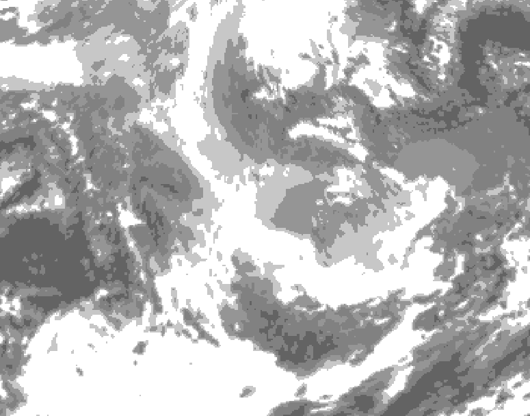 GDPS total cloud 210 hour forecast chart for Canada based on 2025/11/30 0000Z data