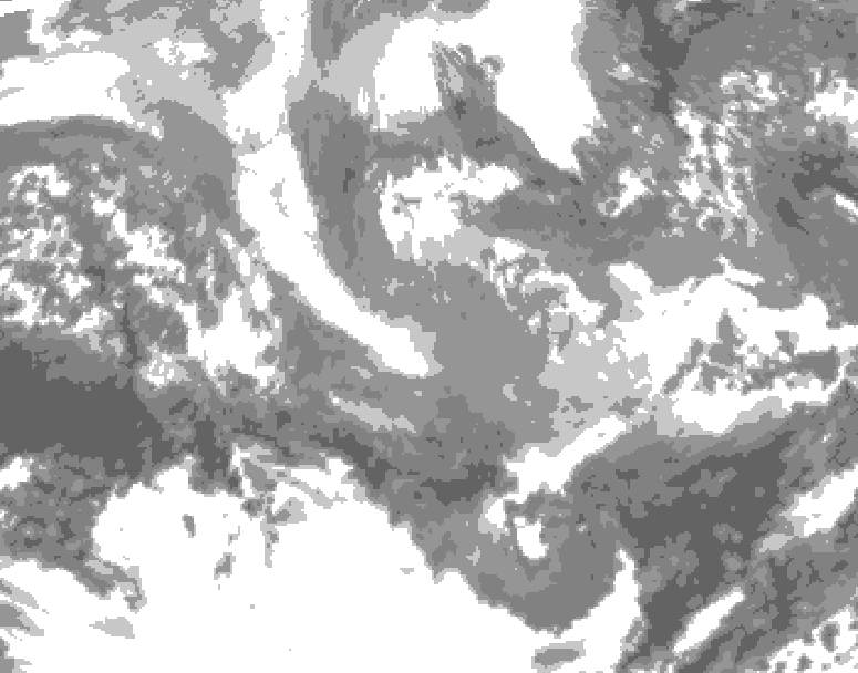 GDPS total cloud 234 hour forecast chart for Canada based on 2025/11/30 0000Z data