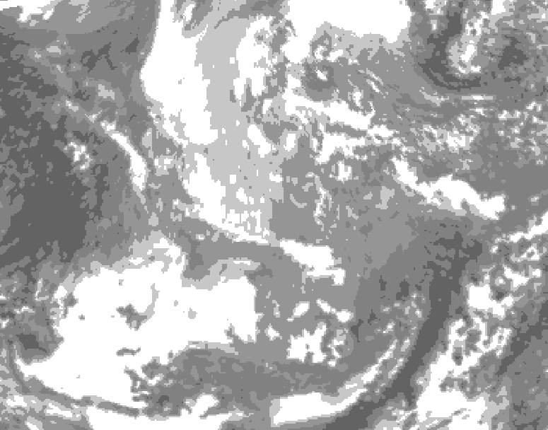 GDPS total cloud 012 hour forecast chart for Canada based on 2025/11/30 1200Z data