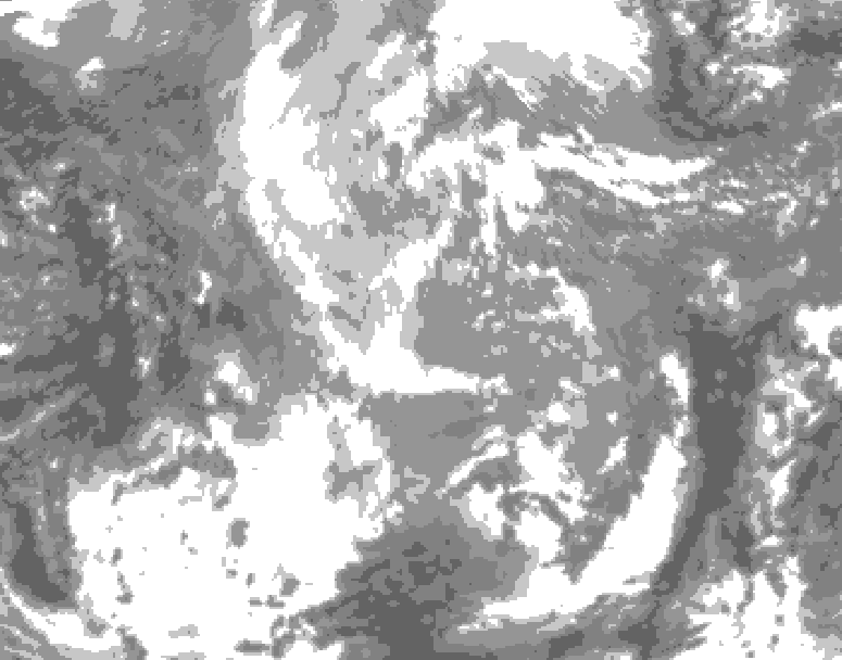 GDPS total cloud 024 hour forecast chart for Canada based on 2025/11/30 1200Z data