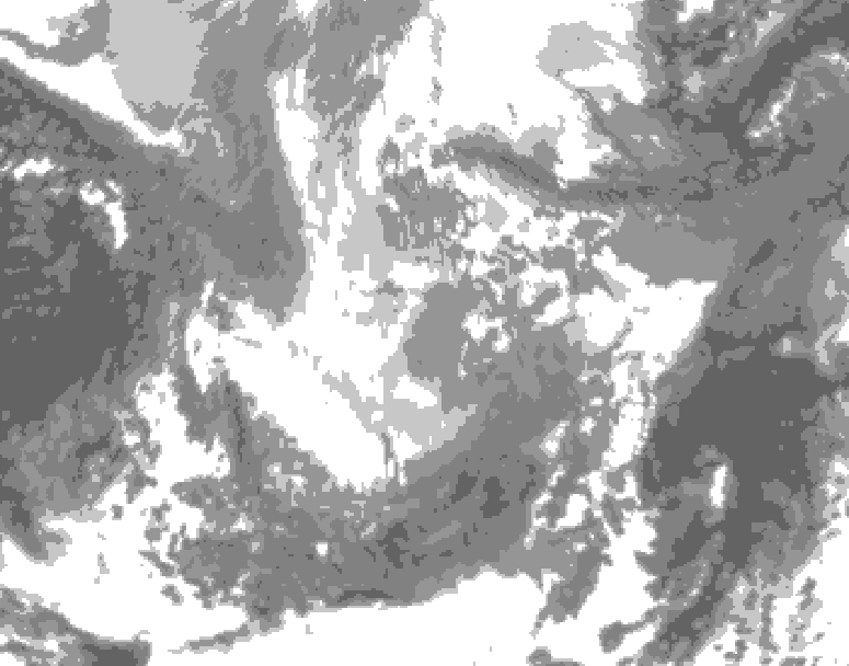 GDPS total cloud 066 hour forecast chart for Canada based on 2025/11/30 1200Z data