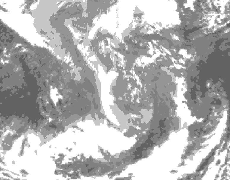 GDPS total cloud 084 hour forecast chart for Canada based on 2025/11/30 1200Z data