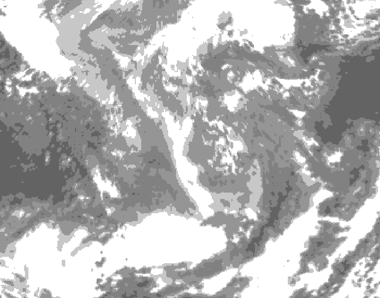 GDPS total cloud 090 hour forecast chart for Canada based on 2025/11/30 1200Z data
