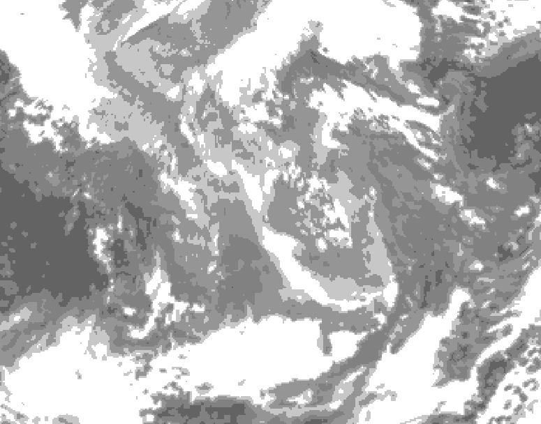 GDPS total cloud 096 hour forecast chart for Canada based on 2025/11/30 1200Z data