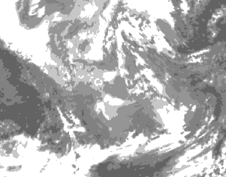 GDPS total cloud 114 hour forecast chart for Canada based on 2025/11/30 1200Z data
