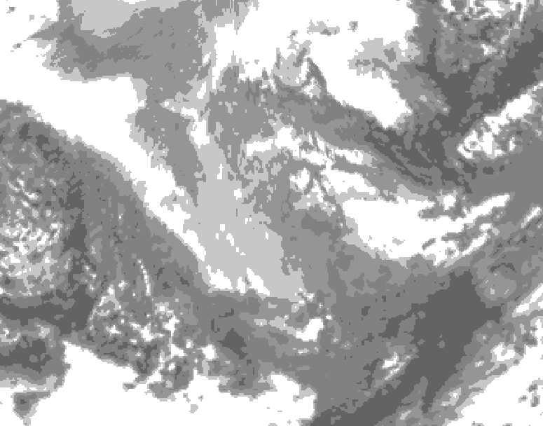 GDPS total cloud 144 hour forecast chart for Canada based on 2025/11/30 1200Z data