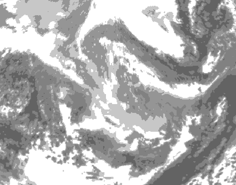 GDPS total cloud 162 hour forecast chart for Canada based on 2025/11/30 1200Z data