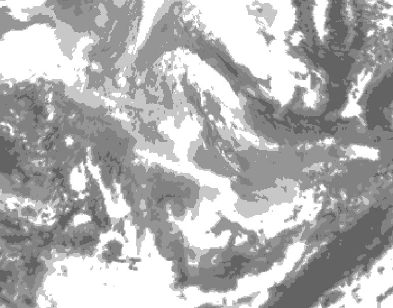 GDPS total cloud 174 hour forecast chart for Canada based on 2025/11/30 1200Z data