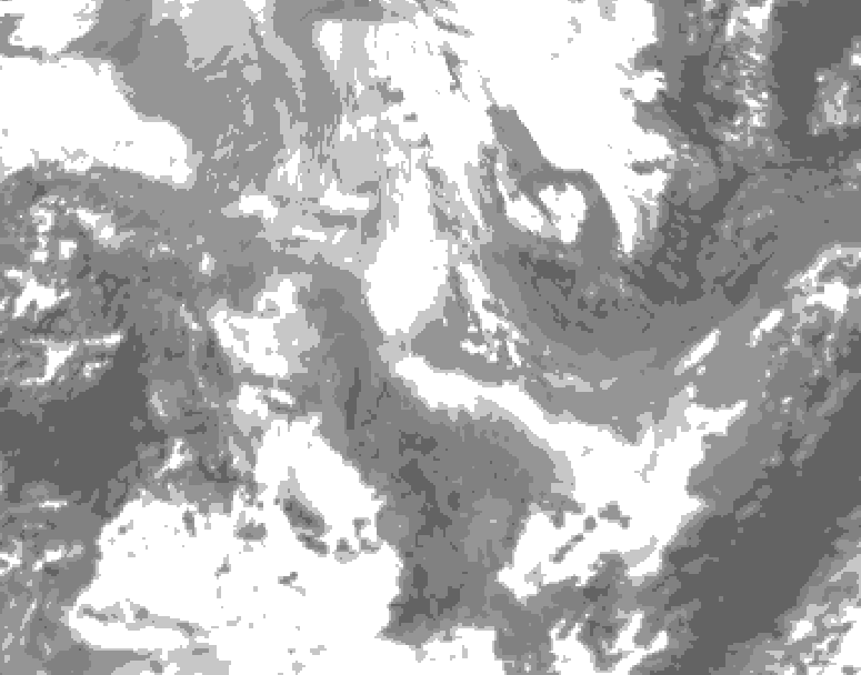 GDPS total cloud 192 hour forecast chart for Canada based on 2025/11/30 1200Z data