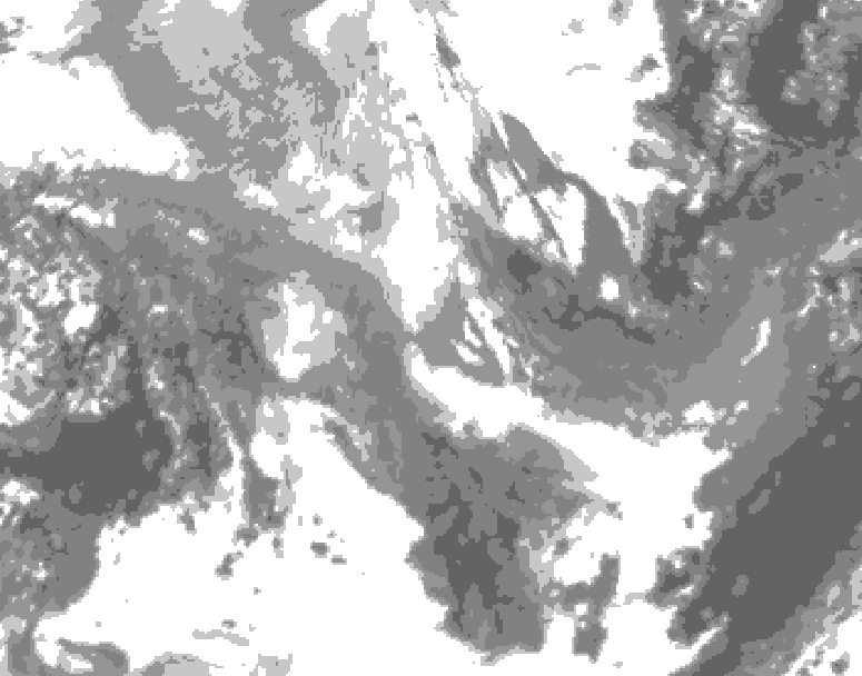 GDPS total cloud 198 hour forecast chart for Canada based on 2025/11/30 1200Z data