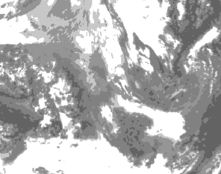GDPS total cloud 210 hour forecast chart for Canada based on 2025/11/30 1200Z data