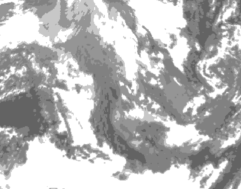 GDPS total cloud 228 hour forecast chart for Canada based on 2025/11/30 1200Z data