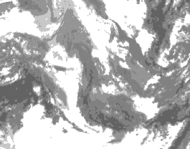 GDPS total cloud 234 hour forecast chart for Canada based on 2025/11/30 1200Z data