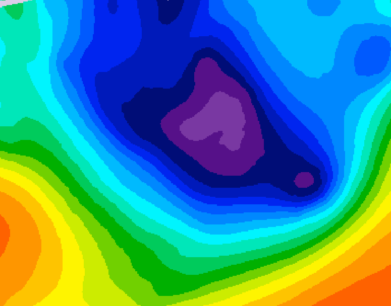 GDPS 500 millibar geopotential height 096 hour forecast chart for Canada based on 2025/12/01 0000Z data