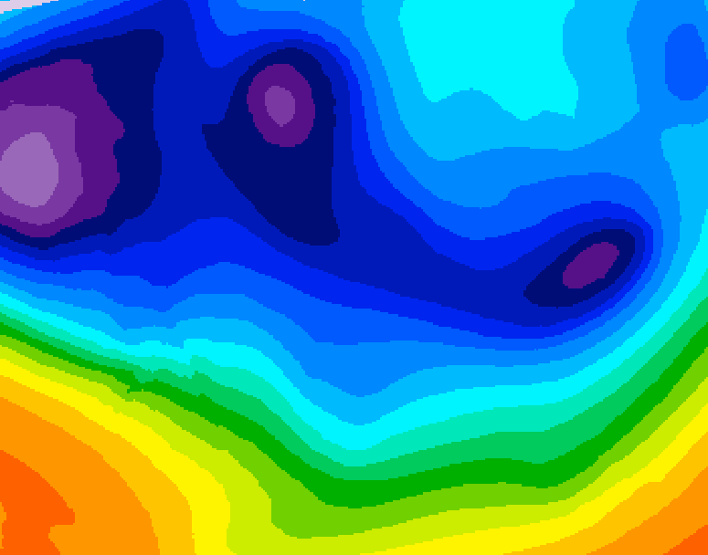 GDPS 500 millibar geopotential height 186 hour forecast chart for Canada based on 2025/12/01 0000Z data
