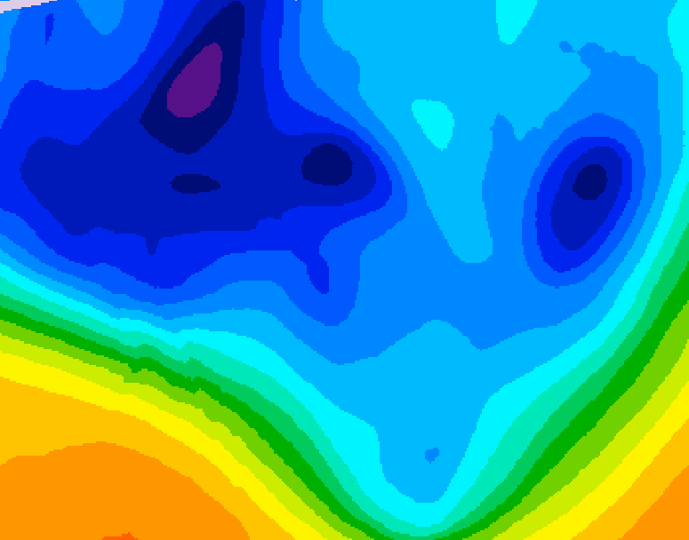 GDPS 500 millibar geopotential height 234 hour forecast chart for Canada based on 2025/12/01 0000Z data