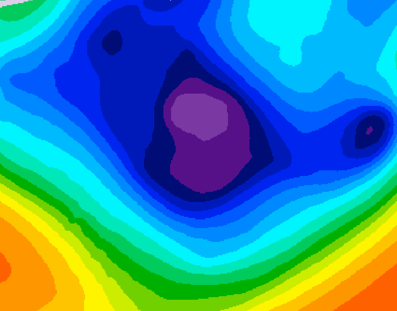GDPS 500 millibar geopotential height 108 hour forecast chart for Canada based on 2025/12/01 1200Z data