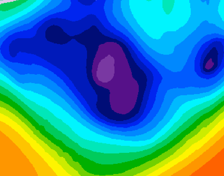 GDPS 500 millibar geopotential height 120 hour forecast chart for Canada based on 2025/12/01 1200Z data
