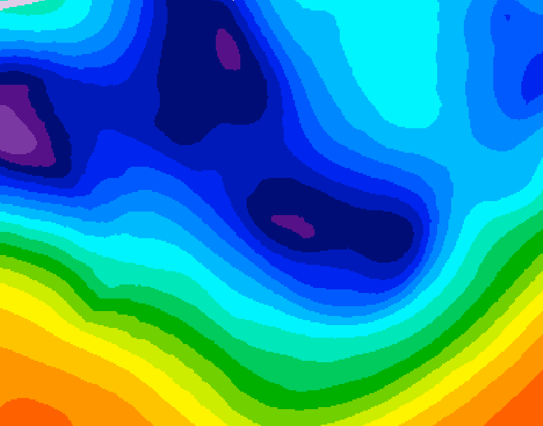 GDPS 500 millibar geopotential height 150 hour forecast chart for Canada based on 2025/12/01 1200Z data